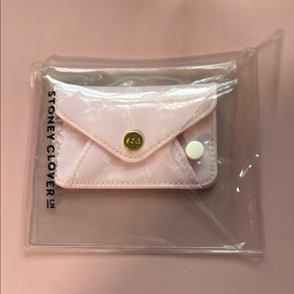 Stoney Clover Pink Floral Cell Phone Card Holder